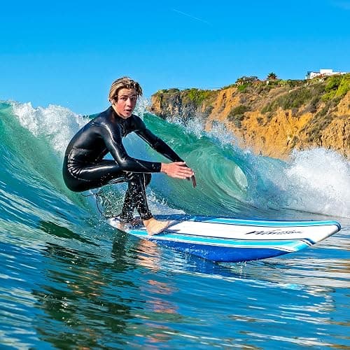 Wavestorm 8ft Classic Surfboard // Foam Wax Free Soft Top Longboard for Adults and Kids of All Levels of Surfing thumbnail 7