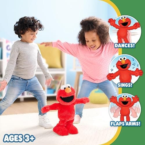 Sesame Street Elmo Slide Singing and Dancing 14-inch Plush, Pretend Play, Interactive Toy, Kids Toys for Ages 2 Up by Just Play - Large thumbnail 4