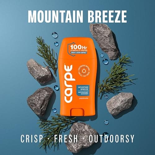 Carpe 100-Hour Antiperspirant Deodorant, Mountain Breeze - 2 Pack | Dermatologist Tested - 100 Hr Sweat & Odor Control - Free from Baking Soda & Parabens - Clinical Strength Deodorant - 2 Pack thumbnail 3