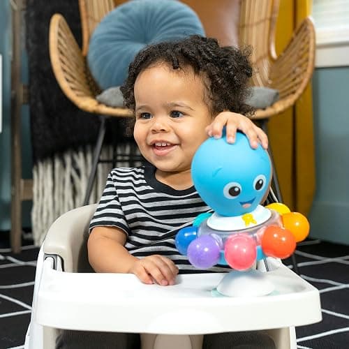 Baby Einstein Ocean Explorers Opus Spin & Sea Suction Toy for Highchair, Lights & Vibrant Colors, Ages 3 Months and up thumbnail 2