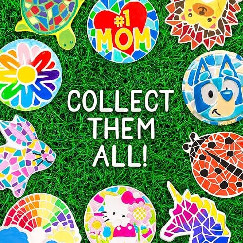 Creative Roots Mosaic Turtle DIY Stepping Stone Kit, Includes Ceramic Stone & 6 Vibrant Paints for Kids Ages 8+ thumbnail 6
