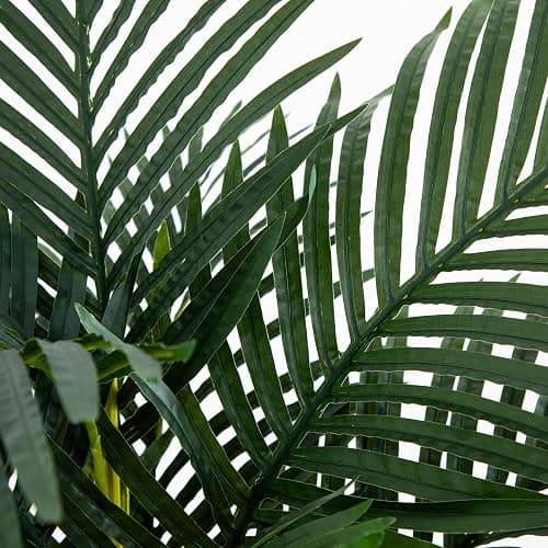 Nearly Natural 4 ft Artificial Golden Cane Palm Tree with Nursery Pot | Double-Stalk, Lush Realistic Foliage, Indoor Faux Palm Plant, Living Room Decor, Perfect Tropical Decoration thumbnail 7