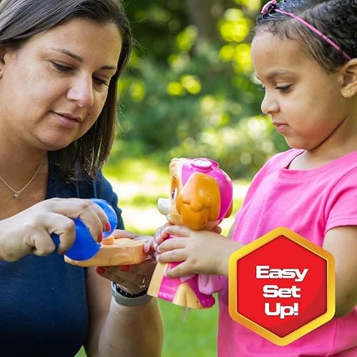 Nickelodeon Little Kids Paw Patrol Skye Action Bubble Blower and Includes Bubble Solution, Brown, Pink thumbnail 2