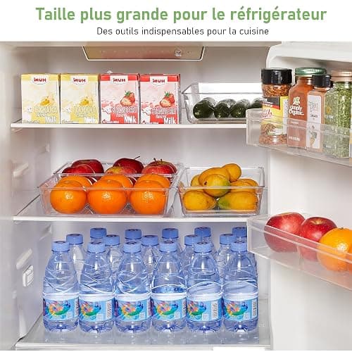 Lot de 6 Organisateur Tiroir Salle de Bain, Plastique Boite Rangement Tiroir Cuisine en Transparent, Rangement Coiffeuse Tiroirs Compartiment pour Maquillage, Couverts, Bureau Organiseur De Tiroir thumbnail 3