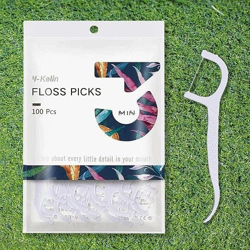 Y-Kelin Dental Floss Picks Daily Flosser Unflavored, 300 pcs, Unwaxed Floss Stick for Aldult & Kids, 100 Count (Pack of 3) (100 count (Pack of 3)) thumbnail 5