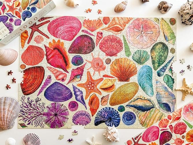 Colorful Beach Ocean Seashell, Puzzle 1000 Pieces thumbnail 2