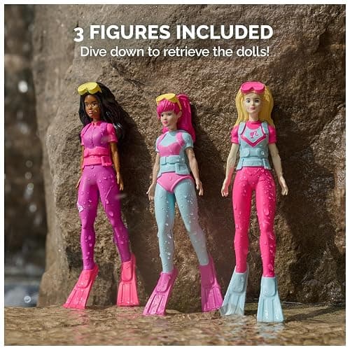 SwimWays Barbie Dive Characters 3-Pack, Swimming Pool Accessories & Kids Pool Toys, Pool Party Supplies & Water Toys for Kids Aged 5 & Up thumbnail 3