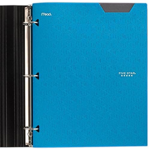 Five Star 2-Pocket Folder, Plastic Folder with Stay-Put Tabs, Fits 3-Ring Binder, Holds 8-1/2" x 11" Paper, Tidewater Blue (333420H-ECM) thumbnail 6