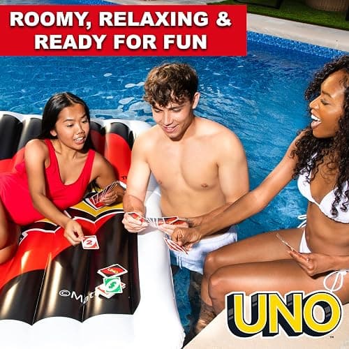 Uno™ Pool Float – Giant Inflatable Reverse Card, Floatie for Pool, Beach & Lake, Durable Vinyl Raft, 6 Feet Tall, Perfect for Lounging & Summer Fun thumbnail 4