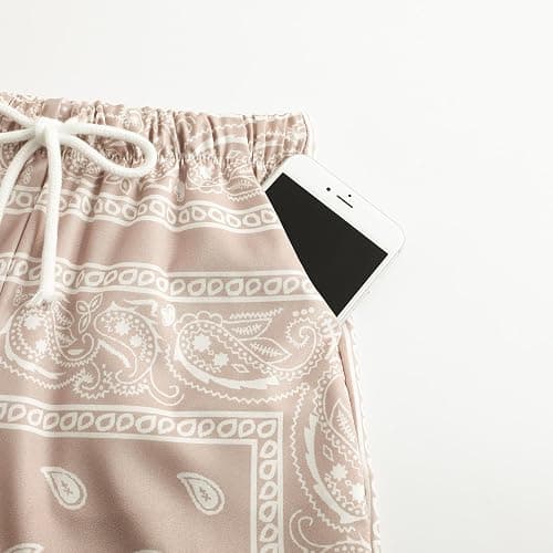 Eymitory Boy's Summer Boho Paisley Print Shorts Casual Kids Drawstring High Waisted Graphic Shorts with Pocket thumbnail 4