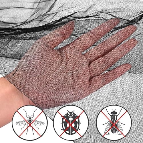 Bed Canopy, Canopy Bed Curtains Bed Drapes for Full Queen King Size Bed Mosquito Net Bed Canopy Curtains for Patio Indoor Outdoor Gothic Room Decor Screen Netting Canopy Curtains Blcak thumbnail 7