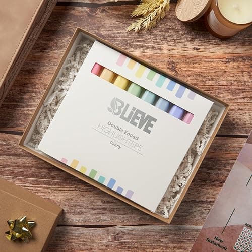 BLIEVE- Aesthetic Bible Highlighters No Bleed Through Assorted Colors, Cute Highlighter Dual Tip For Journaling Supplies And School Accessories, Bible Highlighters And Pens No Bleed (CANDY) thumbnail 8