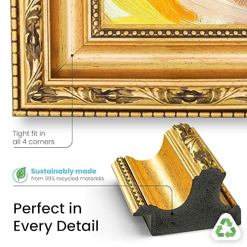 Frame My TV Deco TV Frames - Ornate Gold Smart Frame Compatible ONLY with Samsung The Frame TV and Pro (43", Fits 2021-2025) thumbnail 5