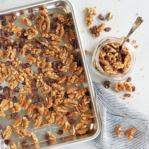 Nordic Ware Naturals 3 Piece Set - USA Made Aluminum Commercial Quality Sheet Pan for Baking or Roasting, Encapsulated Galvanized Steel Rim Prevents Warping; Half Sheet, Jelly Roll and Quarter Sheet thumbnail 6