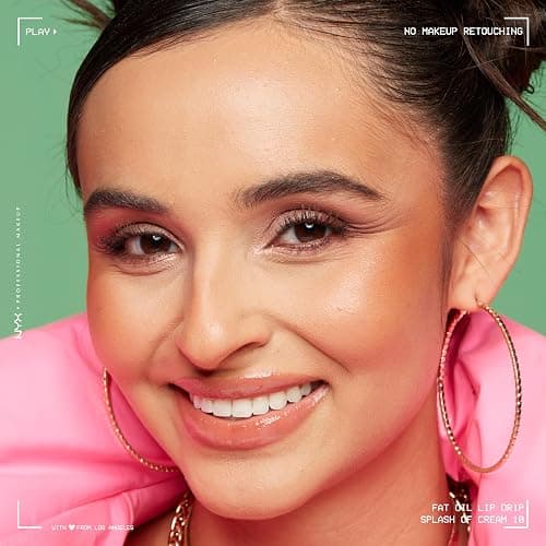 NYX PROFESSIONAL MAKEUP Fat Oil Lip Drip, Moisturizing, Shiny and Vegan Tinted Lip Gloss - Splash of Cream (Honey Nude) thumbnail 5
