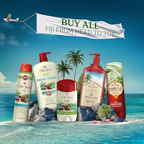 Old Spice Dry Feel Antiperspirant Deodorant for Men, 24/7 Freshness, 24/7 Sweat & Odor Protection, Gentle on Skin with Skin Conditioners, Fiji with Palm Tree + Coconut Scent, 2.6 oz (Pack of 3) thumbnail 9