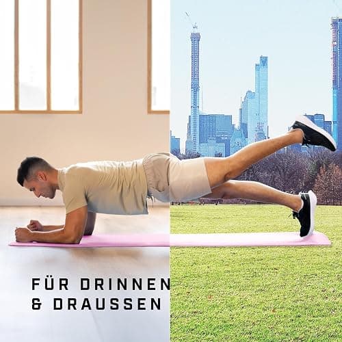 KG PHYSIO Yogamatte Rutschfest & Gepolstert - Yoga Matte mit Tragegurt, Fitnessmatte, Sportmatte Dicke 8mm, Gymnastikmatte, Gym Matte, Pilates Matte, Fitness Matte, 183x60cm thumbnail 5