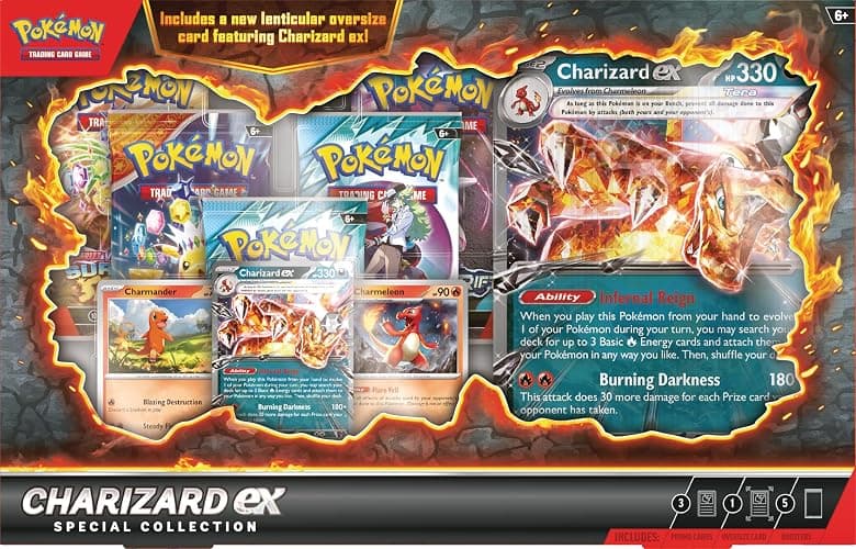 Pokemon TCG: Charizard ex Special Collection - 5 Packs, Promos - Image 1