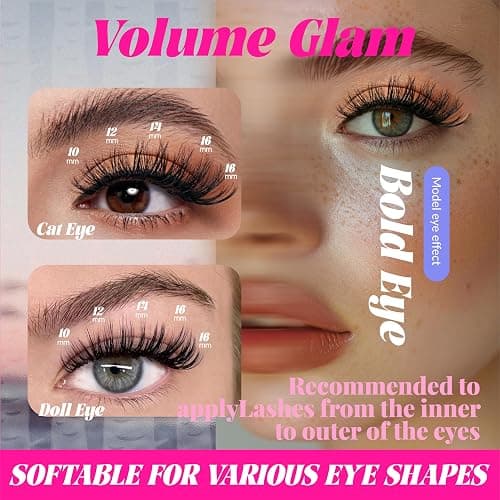Azenlo Lash Extensions Cluster DIY Lashes 240pcs 30D 80D 10-16mm Eyelash Clusters Individual Lashes Lash Kit Think Band Lash Kit(30D+80D KIT) thumbnail 3