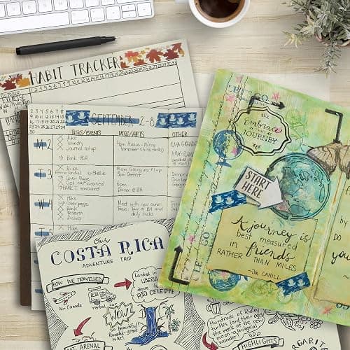 Wanderings Assorted Blank/Lined/Dotted Regular Size Travelers Notebook Inserts | 4.25" x 8.25"/11cm x 21cm | 100gsm Paper /180 pages | Travelers Notebook Refills for Journals, Diaries, Planners thumbnail 8