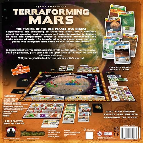Terraforming Mars Board Game-Award Winning Strategic Space Adventure Game for Family Game Night, Competitive Play&High Replay Value-Adults, Cardboard,Teens&lovers of Board Games by Stronghold Games  - Terraforming Mars (Full Game) thumbnail 5