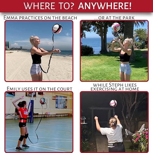 OVANTO Volleyball Training Equipment Aid – Solo Volleyball Equipment in 4 Styles to Serve, Spike, Set and Pass Like a Pro - Adjustable Volleyball Practice Equipment Gift for Beginners & Experts thumbnail 7