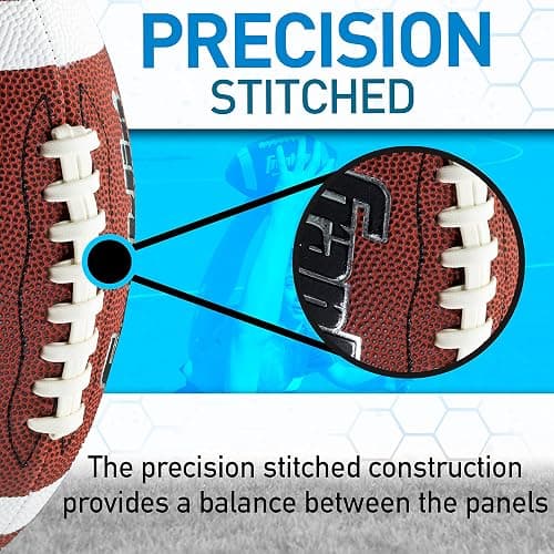 Franklin Sports Youth + Adult Footballs - Extra Grip 1000 Official Size, Junior + Pee Wee Kids - 1 + 12 Packs thumbnail 4