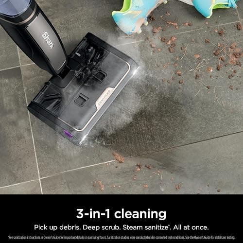 Shark Steam Pickup Lightweight 3-in-1 Steam Mop Cleaner Picks Up Debris, Deep Scrubs & Steam Sanitizes - All At Once for Home with Sealed Hard Floors like Hardwood, Tile & Laminate, SD201 thumbnail 2