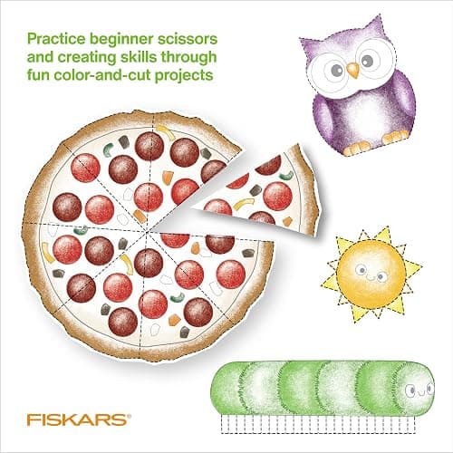 Fiskars Cut & Learn Kids Activity Book and Training Scissors - Gifts for Kids - Ages 3+ - Ages 3+ thumbnail 7