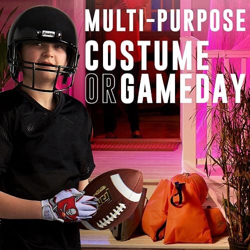 Franklin Sports Youth NFL Football Receiver Gloves - Kids Football Gloves Pair - NFL Team Logos and Silicone Palm thumbnail 5