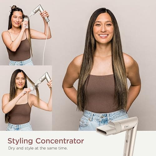 Shark HD430C FlexStyle Air Styling & Drying System, Powerful Hair Blow Dryer & Multi-Styler with Auto-Wrap Curlers, Paddle Brush, Oval Brush, Concentrator Attachment, Stone thumbnail 8