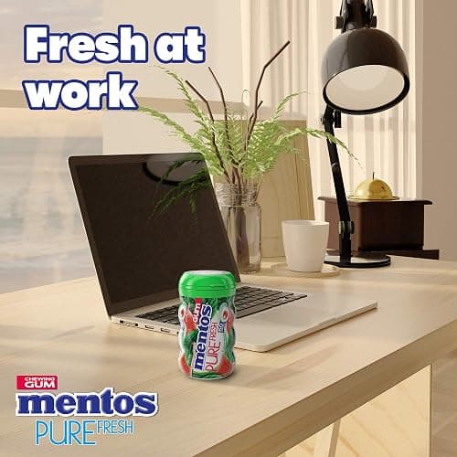 Mentos Sugar Free Gum with Xylitol, Watermelon, 50 Piece Bottle (6 Pack) | Chewing Gum, Perfect for Long Lasting Fresh Breath at School, Work & Travel thumbnail 3