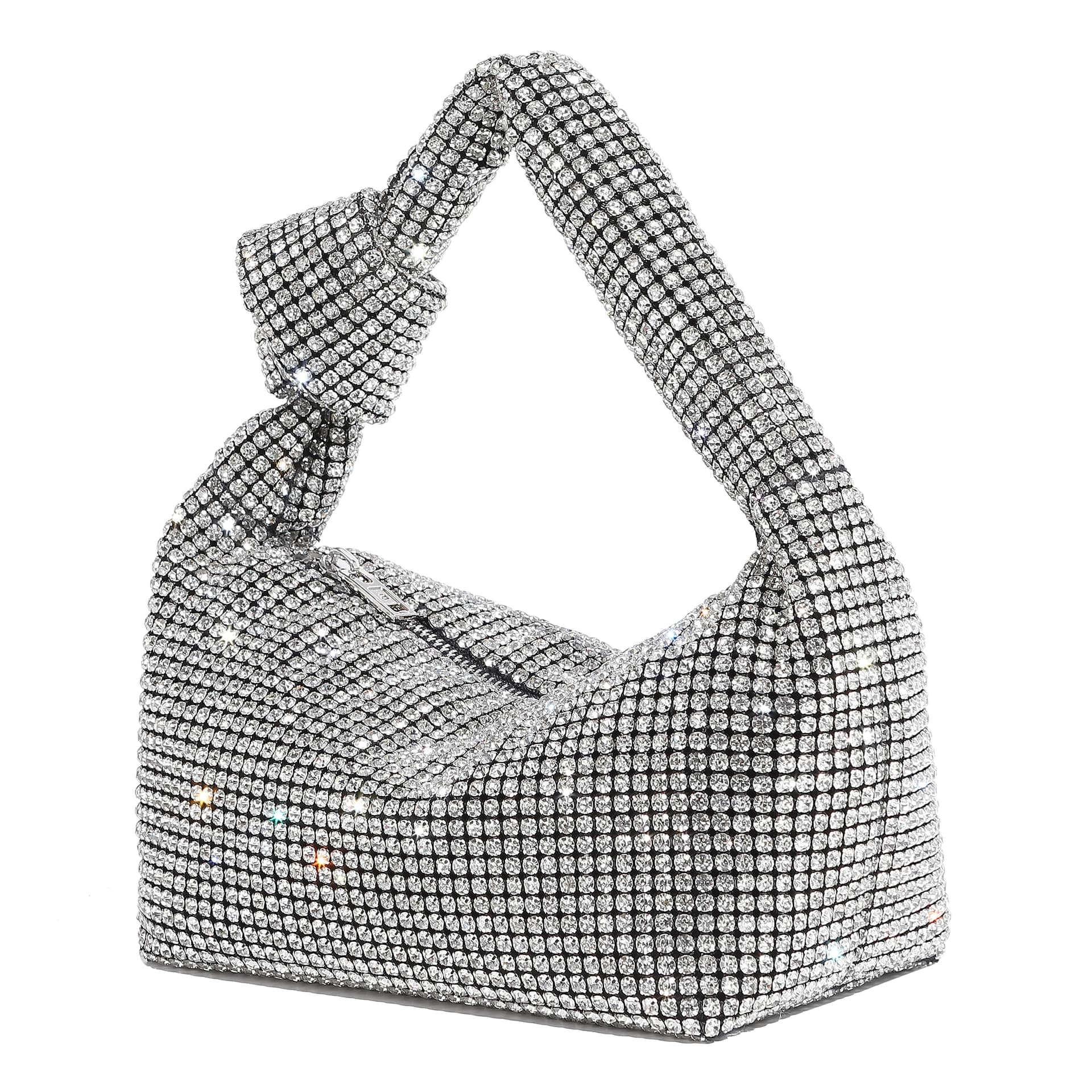 Rhinestone Purses for Women Bling Rhinestone Bag Shiny Silver Purse Evening Bag Sparkly Clutch Purses for Women - Image 1