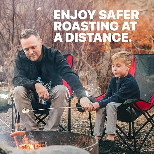 Grill Guru Smores Sticks for Fire Pit - Accessories for Campfire Marshmallow Roasting Sticks Smores Kit Outdoor-Smore Skewers Hot Dog Fork For Outside, Camping Essentials Bonfire Gear Long 32" 10 Pack thumbnail 4