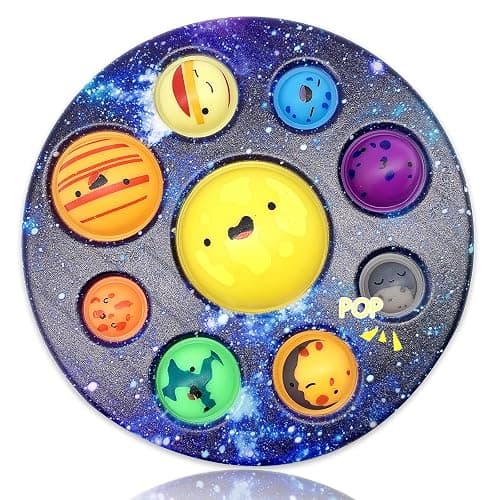 Eight Planet Cave Bubble Push Fidget Toy, Galaxy Cave Digits Fidget Toys | Autistic Adults Simple Anxiety Relief Big Cave, Bubble Early Education Tools Toys - Image 1