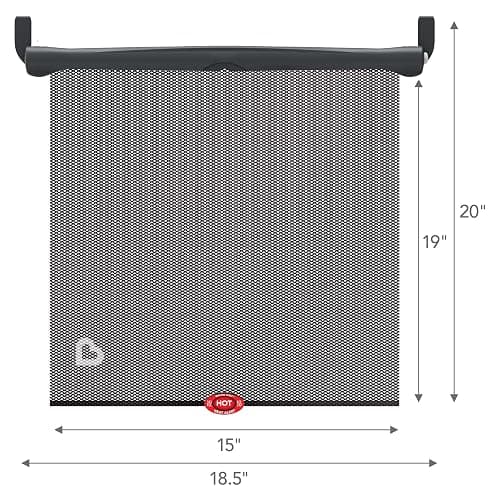 Munchkin Brica Sun Safety Car Window Shade with Heat Alert, Helps Block UVA/UVB Rays, 2 Pack, Black thumbnail 6