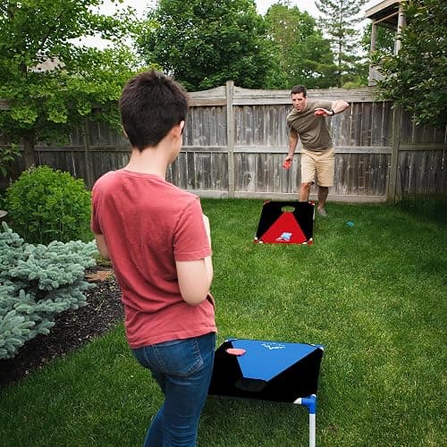 Himal Portable PVC Framed Cornhole Game Set with 8 Bean Bags and Carrying Bag (Blue-Red,3 x 2-feet) thumbnail 5