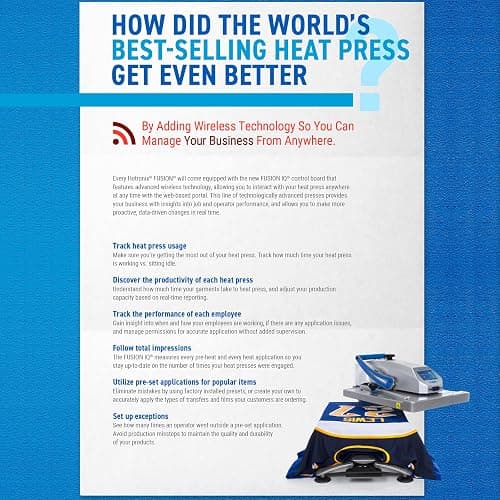 STAHLS' Hotronix Fusion IQ 16"x20" Swing & Draw Heat Press: Elevate Your Game with Precision Heat Transfers. Effortlessly Create Professional Results! thumbnail 7
