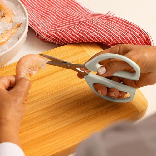 Joyce Chen Original Unlimited Kitchen Scissors All Purpose Kitchen Shears With Comfortable Handles, White 2.0 thumbnail 4
