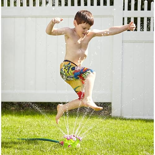 Melissa & Doug Sunny Patch Pretty Petals Flower Sprinkler Toy with Hose Attachment Toddler and Kids Outdoor Water Play Ages 3+ thumbnail 8