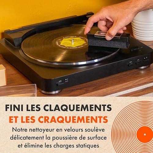 Kit Nettoyage Vinyle par SPINCARE | 5-en-1 Nettoyante pour LP Disques Vinyle, Antistatique Tampon Nettoyant en Velours, Support De Séchage/Présentoir Et Brosse pour Pointe De Lecture thumbnail 6
