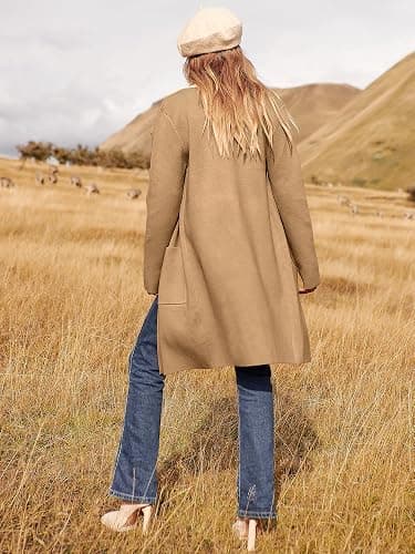 ANRABESS Womens Cardigan Sweater Open Front Knit Long Coatigan Dressy Casual Jacket Coat 2025 Fall Outfits Classy Clothes thumbnail 5