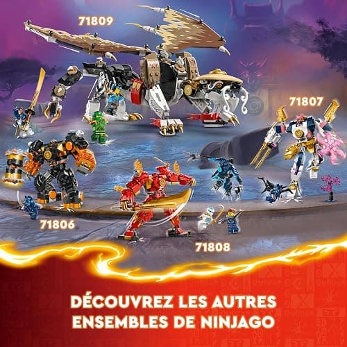 LEGO Ninjago Egalt Le Maître Dragon, Jouet Ninja avec 5 Minifigurines Ninja Dont Personnages Lloyd et NYA, Cadeau d'anniversaire pour Enfants, Garçons et Filles Dès 8 Ans 71809 thumbnail 9