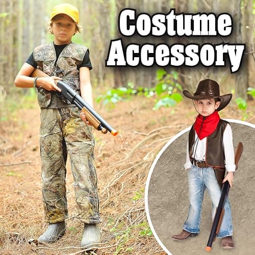 Sunny Days Entertainment Pump Action Blaster – with Realistic Sounds and Ejecting Play Shells | Hunting Role Play Toy | Cowboy Costume for Kids – Maxx Action, Wood Grain thumbnail 5