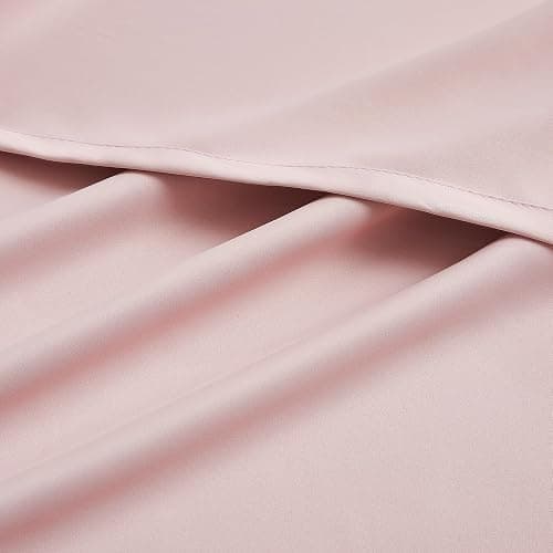 DUALIFE Solid Pink Curtains 84 Inches Long Baby Pink Blackout Curtain Panels/Drapes for Girls Bedroom Decor Grommet Room Darkening Thermal Insulated for Baby Nursery 42''x 84'' Set of 2 Panels thumbnail 8