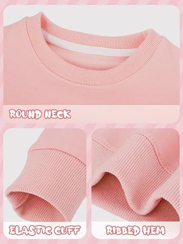 Cooraby 3 Pack Baby and Toddler Girls' Sweatshirt Girl No Cap Crew-Neck Sweatshirt Long Sleeve Pullover Shirt thumbnail 2