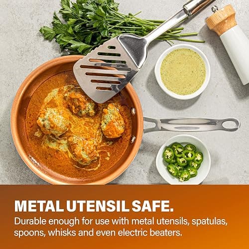 Gotham Steel 10 Piece Pots and Pans Set with Ultra Nonstick Diamond Surface, Includes Frying Pans, Stock Pots, Saucepans & More, Stay Cool Handles, Oven Metal Utensil & Dishwasher Safe, 100% PFOA Free - Graphite - 10 Piece Set thumbnail 4