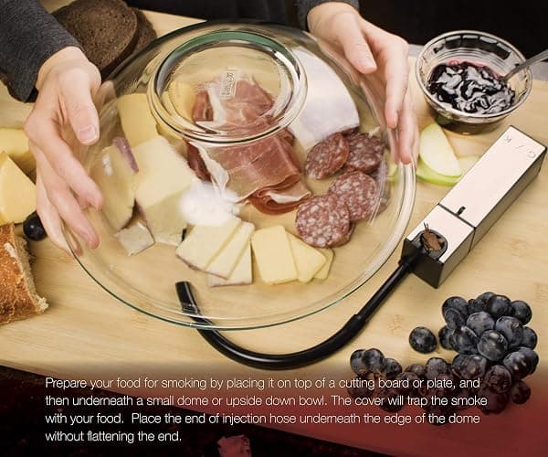Cocktail Smoker Kit - Indoor Drink & Food Infuser with Wood Chips | Old Fashioned Whiskey Bourbon Smoker Gift thumbnail 7