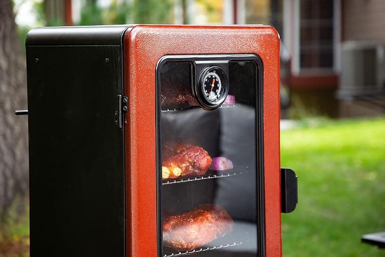 Pit Boss 3-Series Gas Vertical Smoker, Red Hammertone - 10773 thumbnail 10