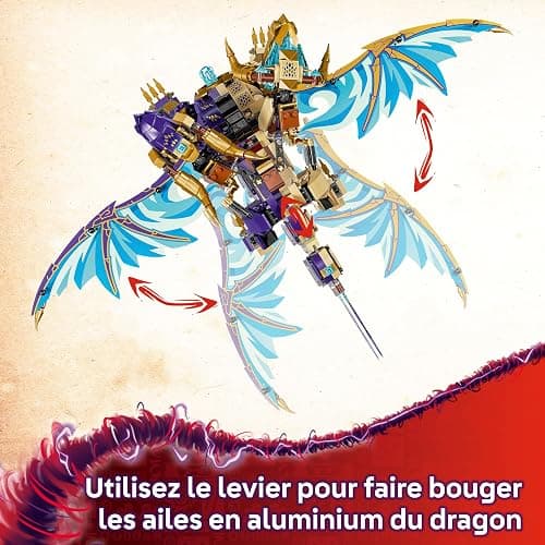 LEGO NINJAGO Arc : le dragon de la concentration - Jeu de construction interactif pour garçons, filles dès 9 ans - Toupie Spinjitzu, 8 minifigurines - Cadeau pour fans du Soulèvement des Dragons 71836 thumbnail 5